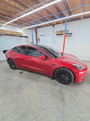 Window Tinting Service For Tesla Model 3 Vehicle in Pensacola FL