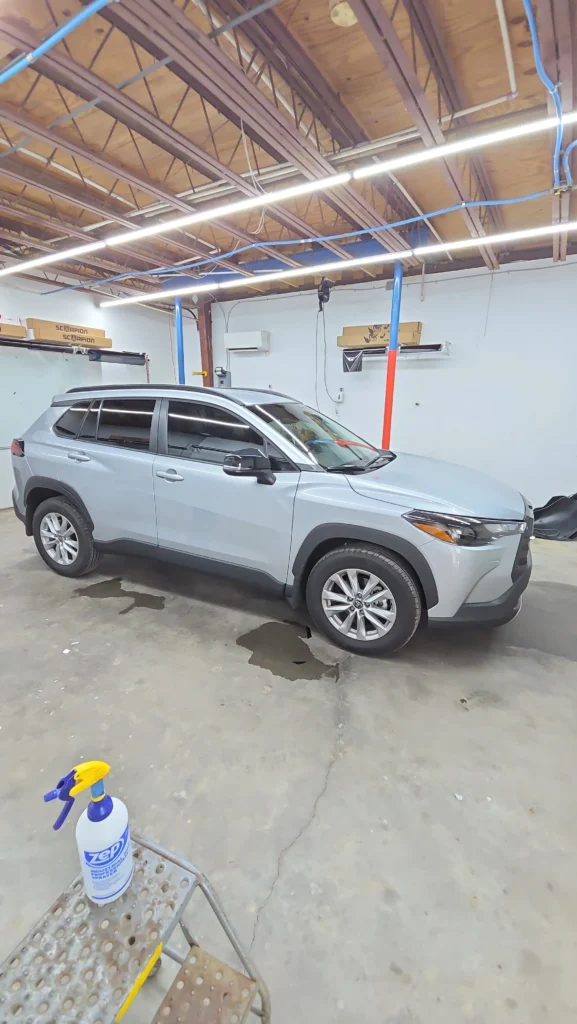 professional installation of commercial window tinting enhancing privacy and reducing heat in a business setting