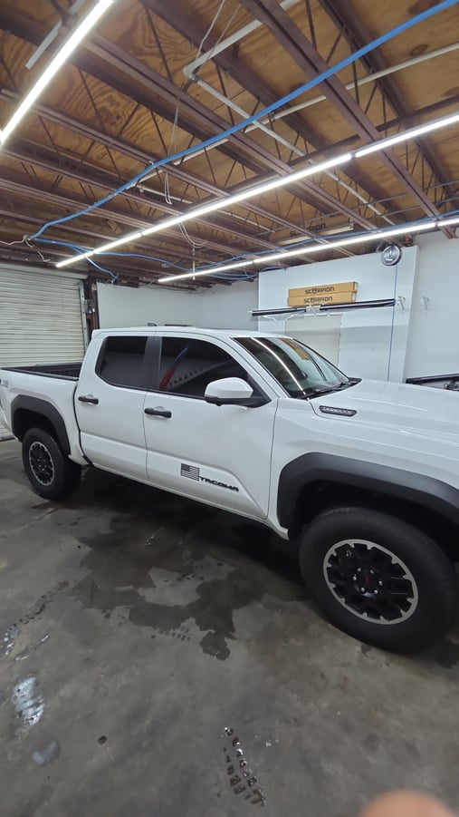 Window tinting and paint protection on Toyota Tacoma